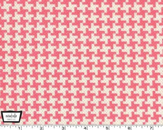 Textured Basics - Vintage Houndstooth Salmon Pink by Patty Young from Michael Miller