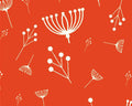 Charley Harper Knits - Twigs Tomato - Organic Cotton Knit from Birch Fabric