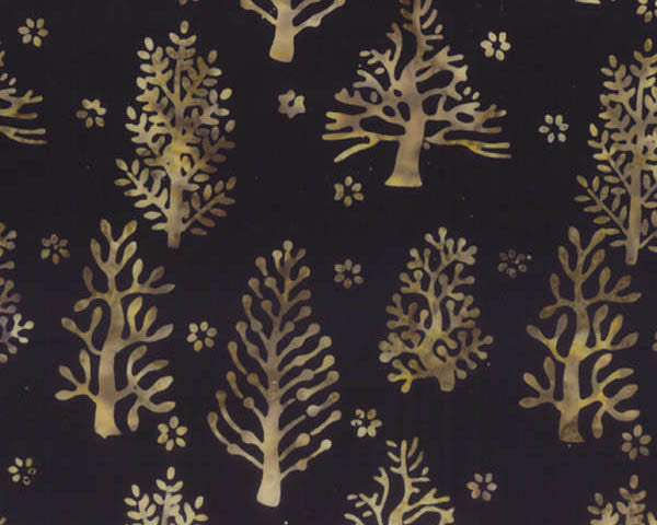 Batavian Batiks Winter - Black Gold Winter Trees from Batavian Batiks by WP
