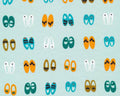 Sidewalk - Fancy Steps Slippers Turquoise KNIT 54 Inch by Rae Hoekstra from Cloud9 Fabrics