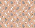 Playful Cuties FLANNEL - Animal Dots from 3 Wishes Fabric