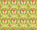 Folkland KNIT - Foxy in Grass by Kristen Balouch from Birch Fabrics