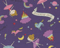 Putite Etoile - Girl Dreaming OXFORD Purple from Kokka Fabrics