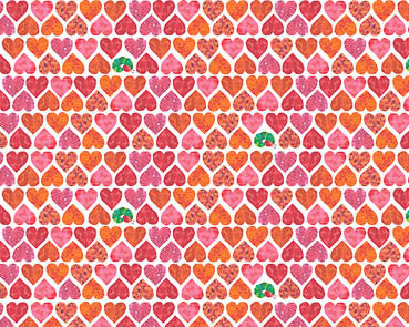 The Very Hungry Caterpillar - Hearts by Eric Carle from Andover Fabrics