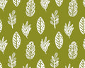 Animal Hugs - Leaves Green from 3 Wishes Fabric