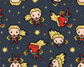 Kawaii Marvel - Captain Marvel Dark Grey from Camelot Fabrics