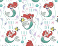 Little Mermaid - Free As The Sea White by Disney from Springs Creative Fabric