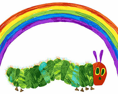 The Very Hungry Caterpillar - Rainbow PANEL 24 Inches by Eric Carle from Andover Fabrics