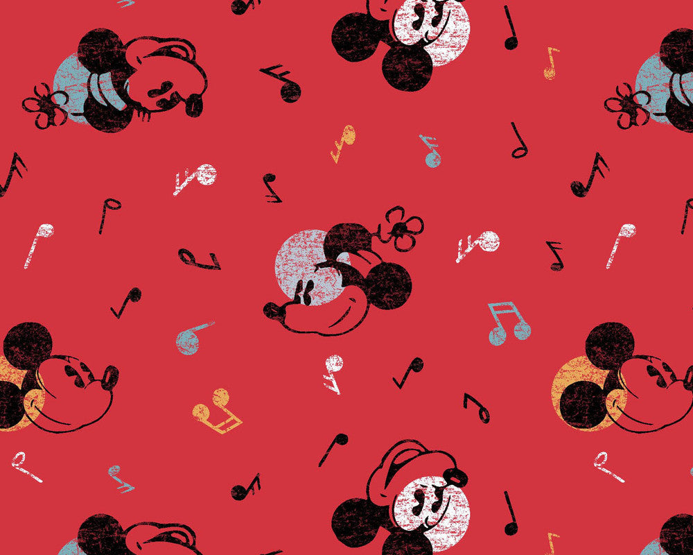 Mickey and Minnie Mouse - Vintage Mouse Music by Disney from Springs Creative Fabric