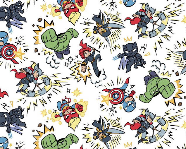 Avengers - Marvel Kapow from Springs Creative Fabric