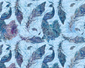 Feathered Beauty - Peacock Blue by Kate Ward Thacker from Springs Creative Fabric