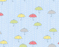 Rainy Day Umbrellas Dusk Blue from Andover Fabrics