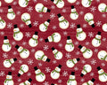 A Jingle Bell Christmas - Crossroads Snowman Red from Benartex Fabrics