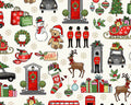 London Christmas - London Icons Cream from Makower UK Fabric