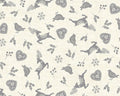 Scandi - Icon Scatter Grey from Makower UK Fabric
