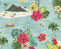 Isla - Isla Scene Aqua by Whistler Studios from Windham Fabrics