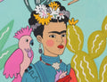 Frida Con Los Plumas Aqua Tea from Alexander Henry Fabric
