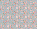 Dots and Posies - Mini Fleurs Blue from Poppie Cotton Fabric