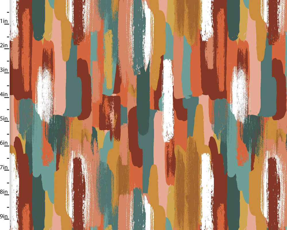 Painted Soul - Brush Strokes Multi by Lisa Whitebutton from 3 Wishes Fabric
