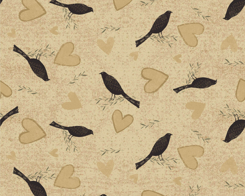 Sunny Days - Blackbirds Caramel by Danny Dipaolo from Clothworks Fabric