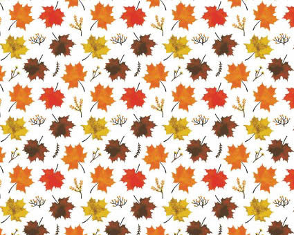Canadian Boreal Forest - Leaves White from Camelot Fabrics