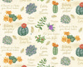 Dream Catcher - Succulents and Sayings by Jane Allison from Henry Glass Fabric