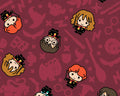 Kawaii Harry Potter - Characters Toss Maroon from Camelot Fabrics