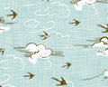 New Earth - Bird Sky Light Turquoise by Esther Fallon-Lau from Clothworks Fabric