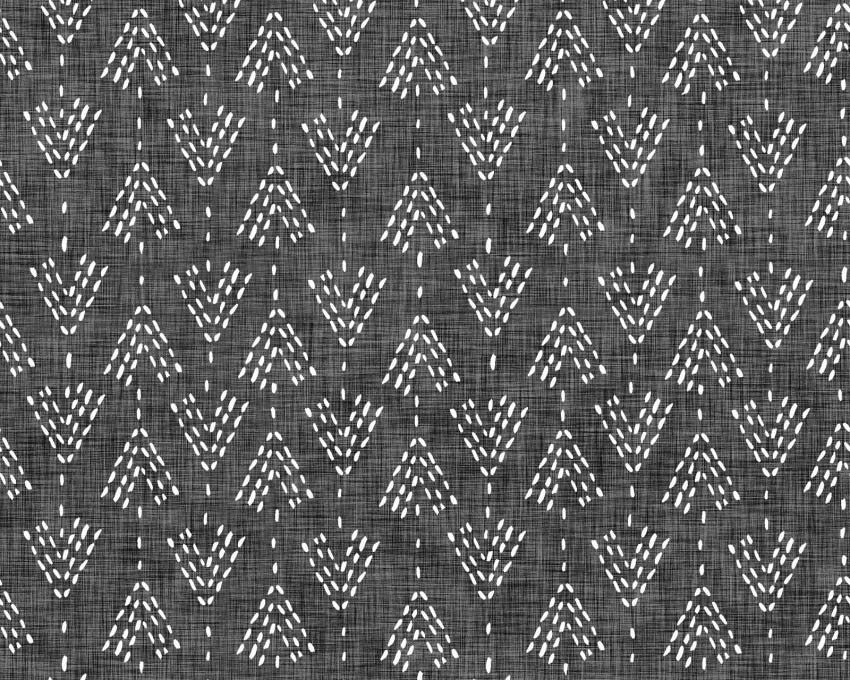 New Earth - Stitch Black Charcoal by Esther Fallon-Lau from Clothworks Fabric