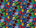 Marvel Comics IV - MC Hero Stickers Blue from Camelot Fabrics