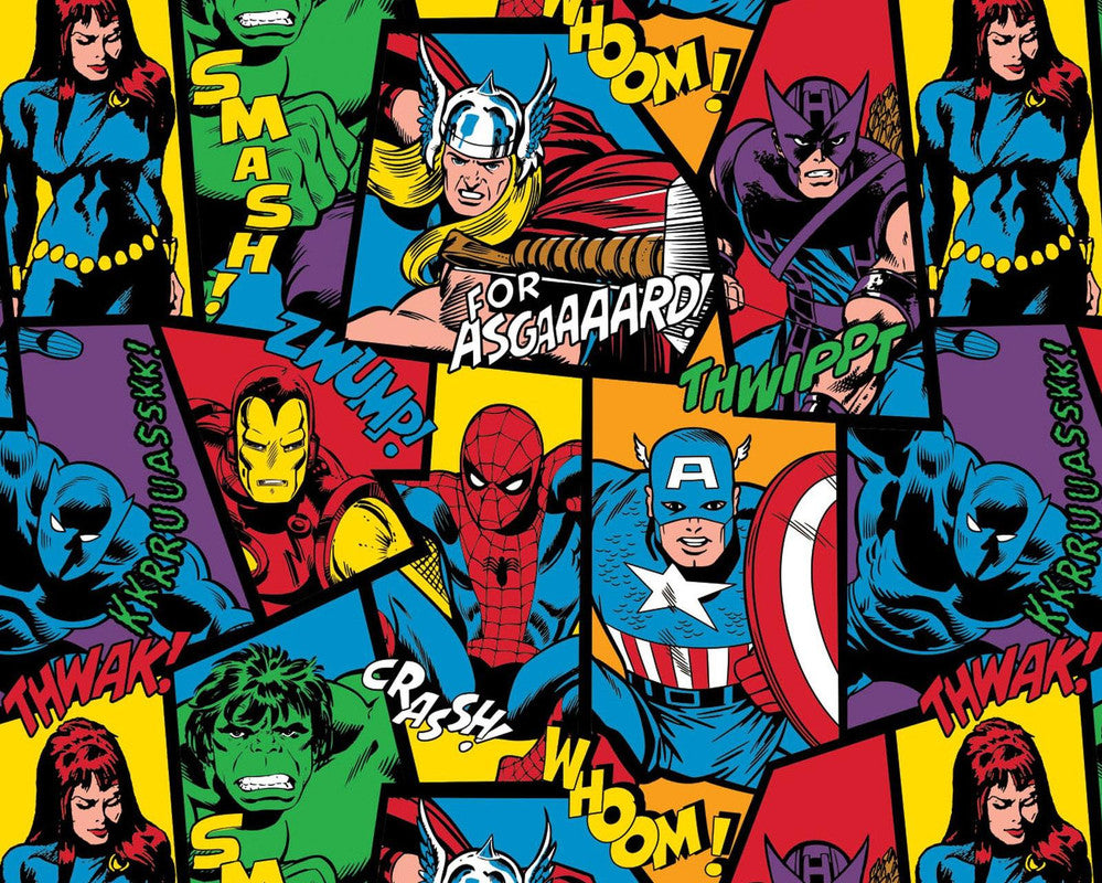 Marvel Comics IV - Comic Frames from Camelot Fabrics