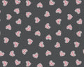 Jubilee - Union Jacks Hearts Black from Lewis and Irene Fabric