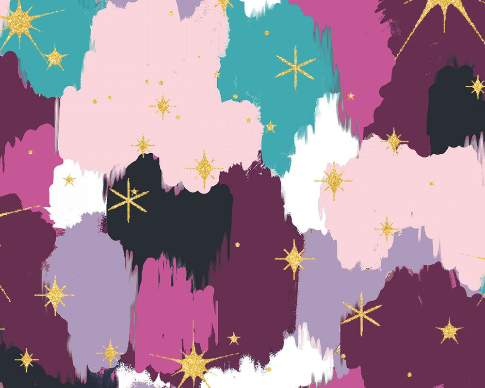 Moonlight - Color Patch Metallic Multi by Jennifer Ellory from 3 Wishes Fabric