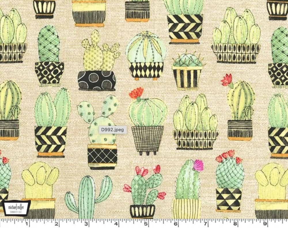 Cactus Hoedown Tan from Michael Miller Fabric