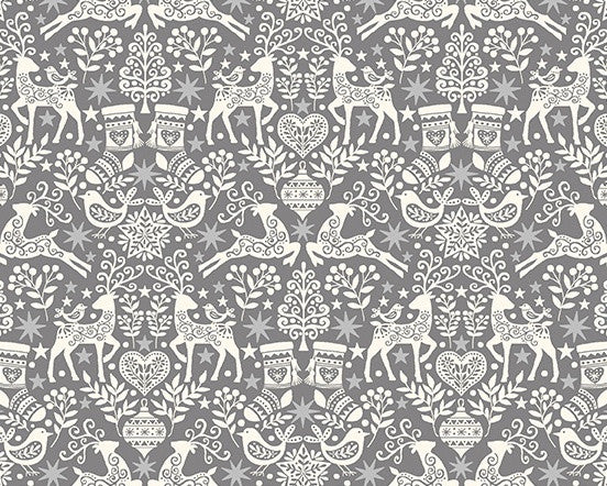 Scandi - Folk Grey from Makower UK Fabric