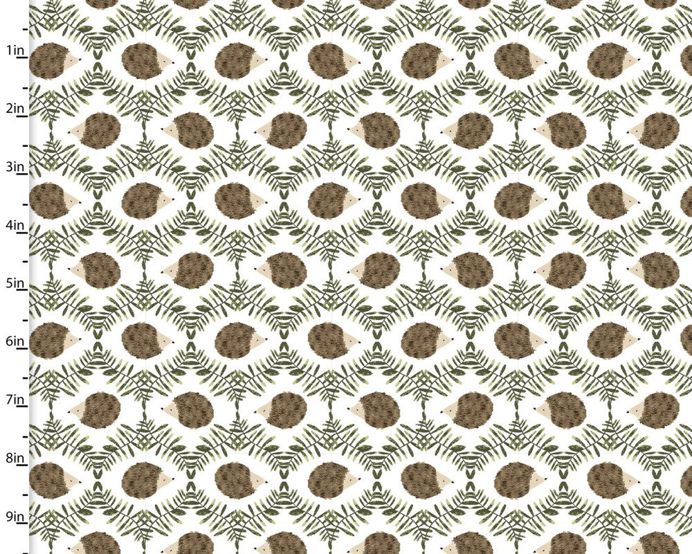 You Light My Way Gnome - Geo Hedgehog White from 3 Wishes Fabric