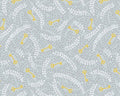 Secret Winter Garden - Keys Metallic Grey from Lewis and Irene Fabric