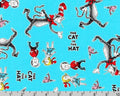 The Cat in the Hat - Characters Aqua by Dr. Seuss from Robert Kaufman Fabric