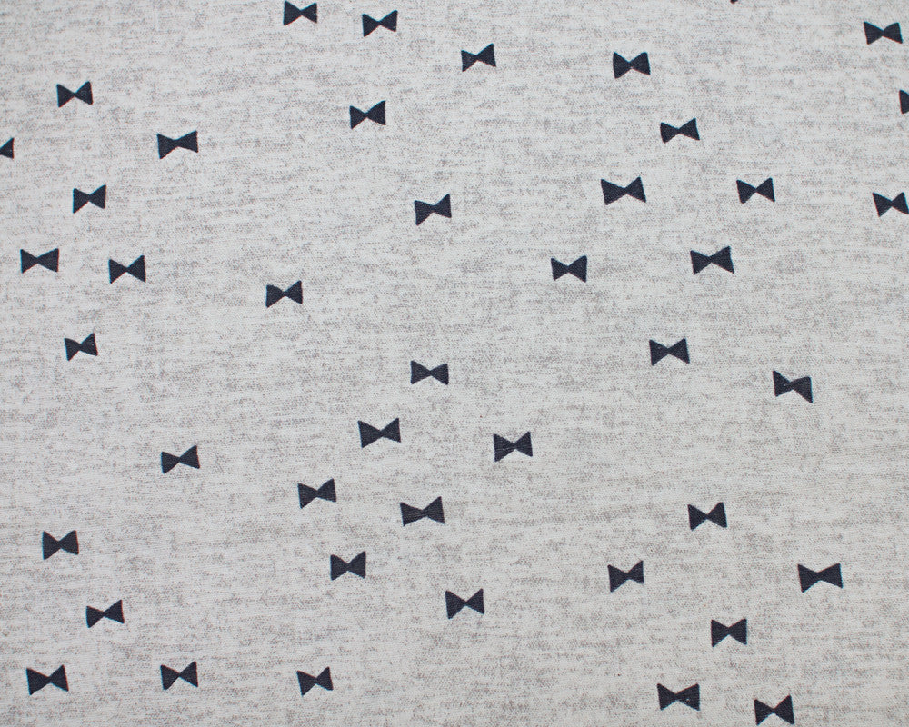 Bowtie KNIT Grey from Kokka Fabric
