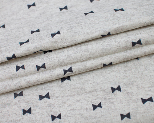 Bowtie KNIT Grey from Kokka Fabric