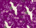 Hikari - Cranes Purple from Makower UK Fabric