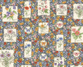Garden Stroll - Flower Frames Grey by Kris Lammers from Maywood Studio Fabric