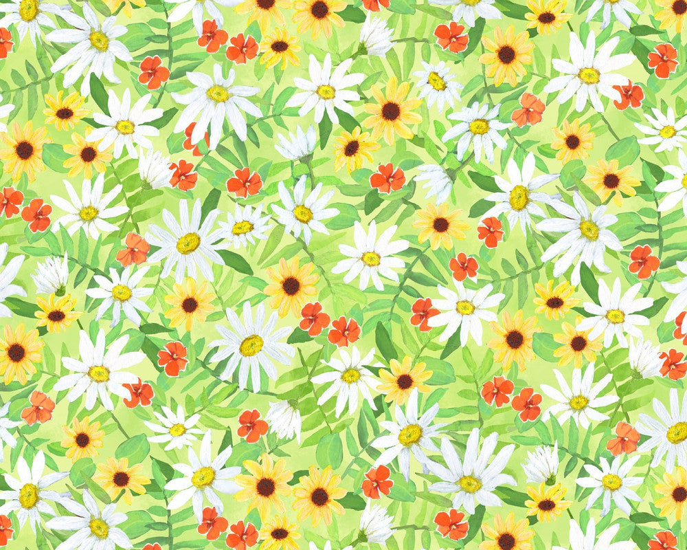 Spring’s Wings - Daisies by Kathy Kehoe Bambeck from P & B Textiles Fabric