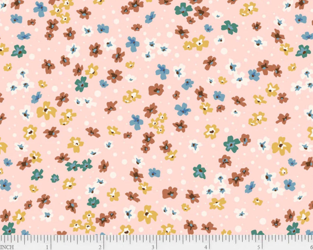 Woodland Hideaway - Flower Patch Pink from P & B Textiles Fabric