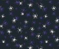 Haunted House GLOW in DARK - Spiders Black from Lewis and Irene Fabric