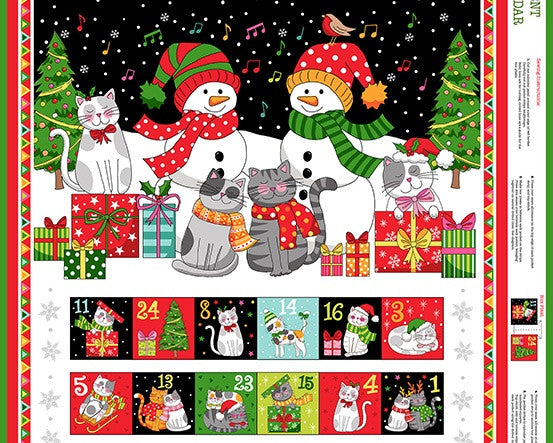 Santa Paws - Advent Panel 24 Inches from Makower UK Fabric