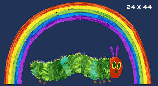 The Very Hungry Caterpillar - Rainbow Blue PANEL 24 Inches from Andover Fabrics