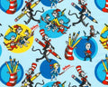 Dr Seuss Cat In The Cat - Express Yourself Sky Blue from Robert Kaufman Fabrics