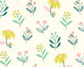 Moonlit Garden - Wild Blooms Creamy Cool by Patty Sloniger from Andover Fabrics