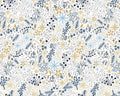Majestic Winter GLITTER - Packed Foliage by Louise Allen from 3 Wishes Fabric